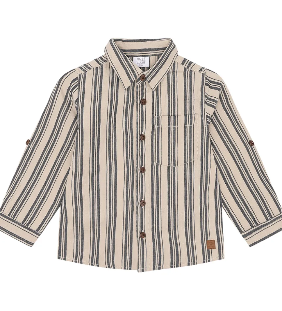 Hust and Claire Skjorte - Bomuld/Hør - Rollo - Blues