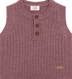 Hust and Claire Vest - Strik - HCEdi Wool Rib Knit - Pale Ma