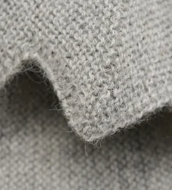 Huttelihut Babyhjelm m. Kvast - Alpakauld - Strik - Gråmeleret