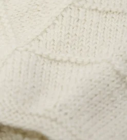 Huttelihut Babyhjelm m. Ører - Alpakauld - Strik - Off-white