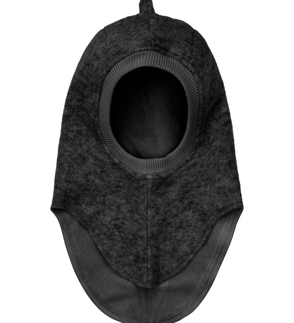 Huttelihut Elefanthue - Uld - 2-lags - Mørkegråmeleret