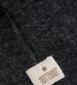 Huttelihut Elefanthue - Uld - 2-lags - Mørkegråmeleret