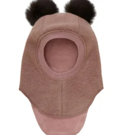 Huttelihut Elefanthue - Uld - 2-lags - Burlwood m. Kvaste