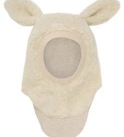 Huttelihut Elefanthue - Uld - Teddy - 2-lags - Cement m. Ører