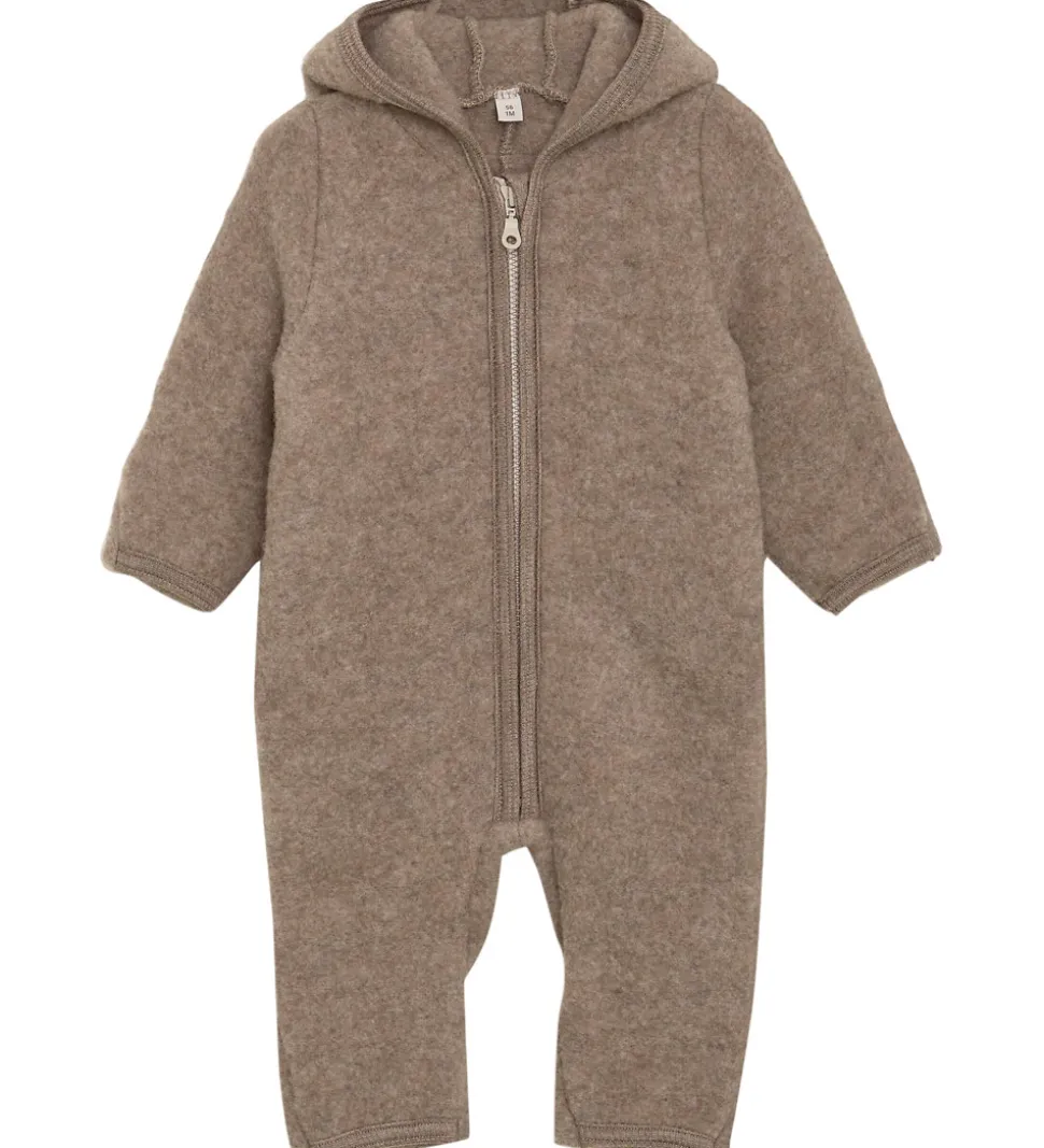 Huttelihut Køredragt - Uldfleece - Savannah Melange m. Ører