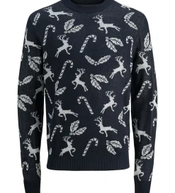 Jack & Jones Bluse - Strik - JjXmas Andrew - Sky Captain