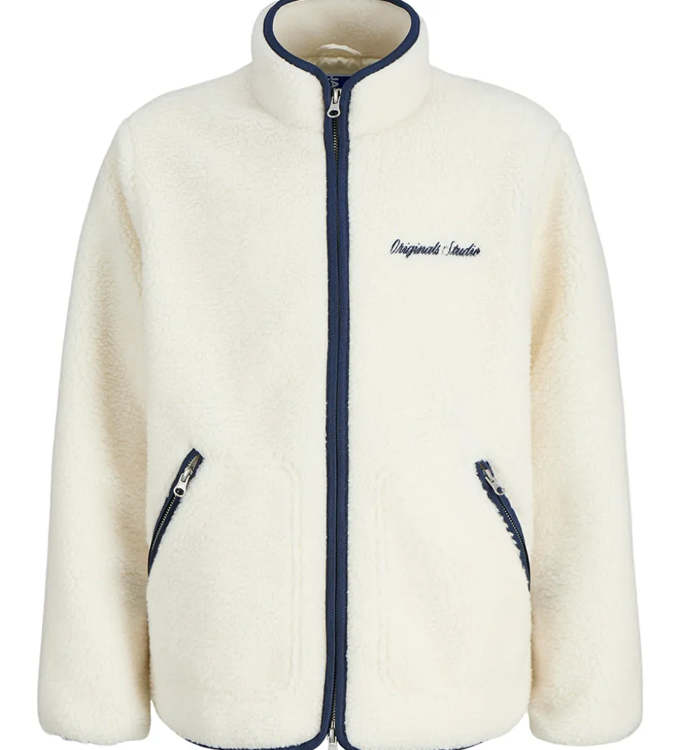 Jack & Jones Fleecejakke - Teddy - JorNorrebro - Cloud Dancer/Oc