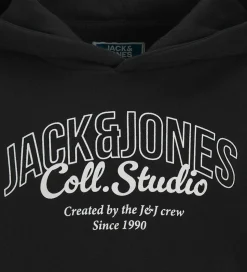 Jack & Jones Hættetrøje - JjMakoto - Black/Big Print