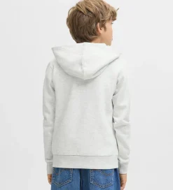 Jack & Jones Hættetrøje - JjPan - White Melange m. Logo