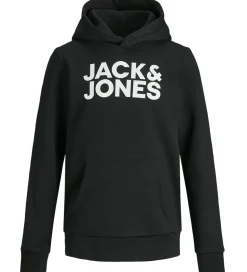 Jack & Jones Hættetrøje - Noos - JjeCorp - Black/JR/Large Print