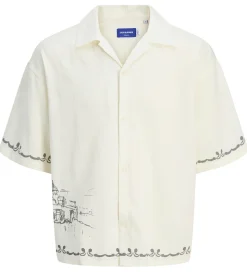 Jack & Jones Skjorte - JorAcapulco - Cloud Dancer m. Print