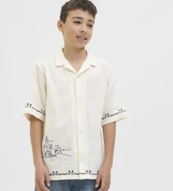 Jack & Jones Skjorte - JorAcapulco - Cloud Dancer m. Print