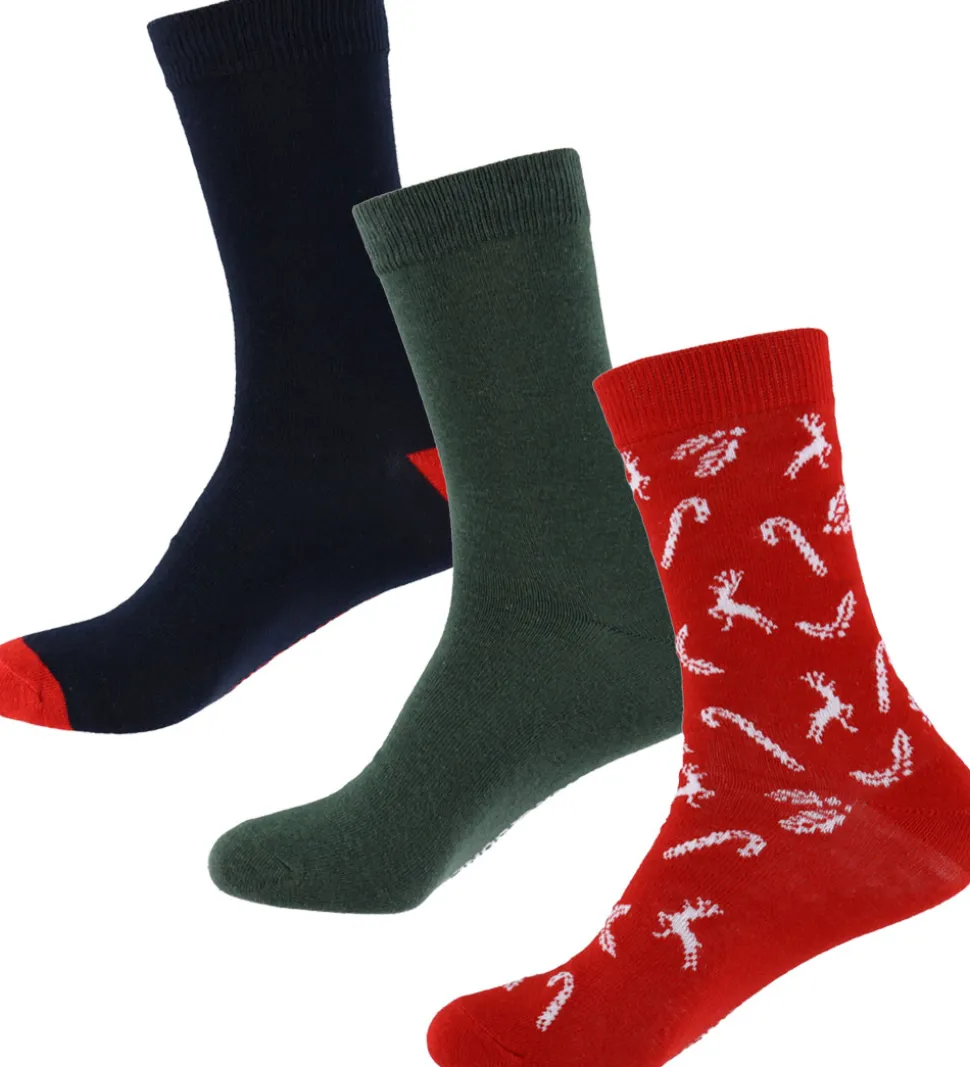 Jack & Jones Strømper - 3-pak - Jaccane - True Red/Duffel Ba