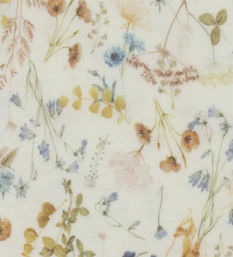 Joha Babyhjelm - Uld - Off White m. Blomster