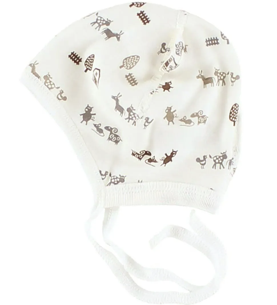 Joha Babyhjelm m. ører - Creme m. Dyr