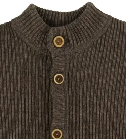 Joha Cardigan - Strik - Uld - Brun Meleret