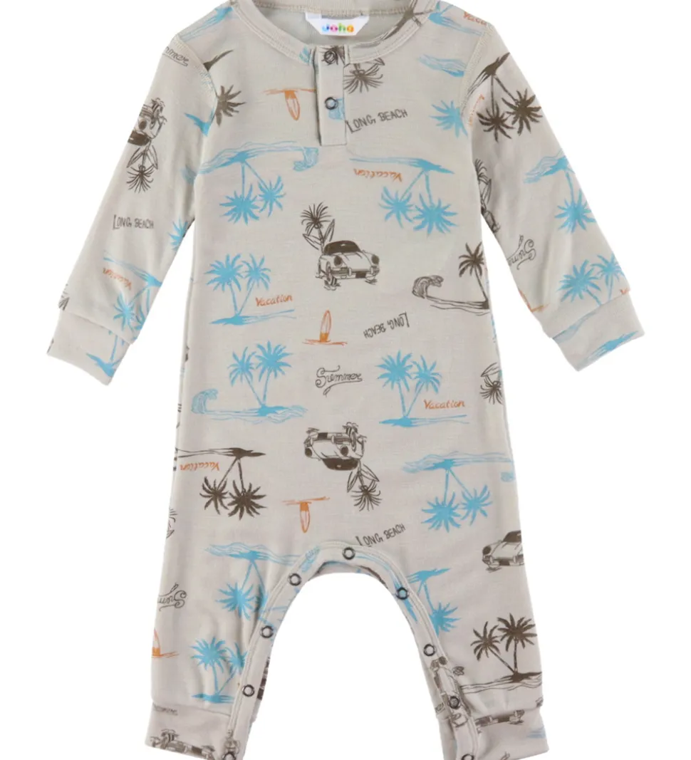 Joha Heldragt - Uld/Silke - Beige m. Print