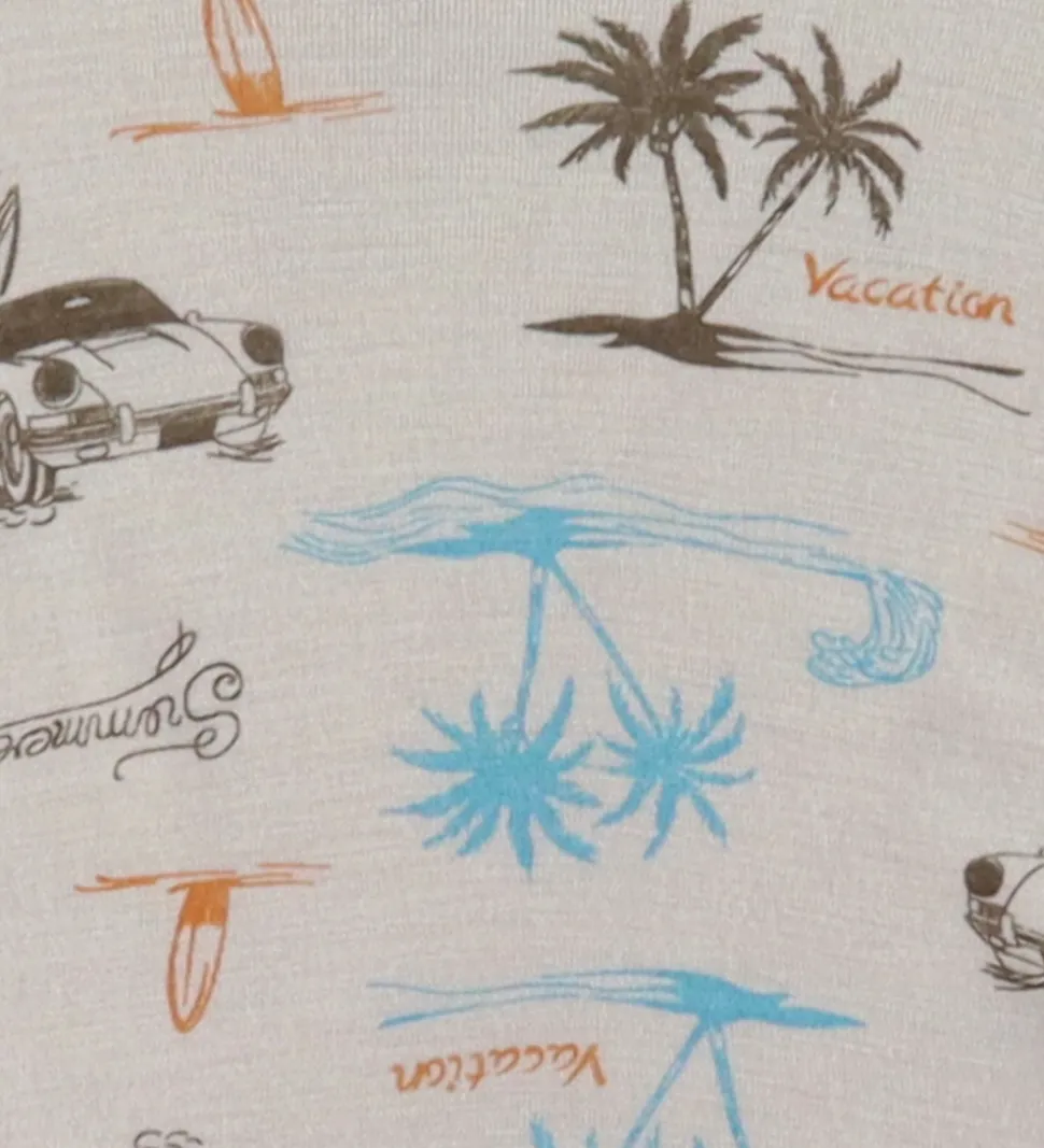 Joha Heldragt - Uld/Silke - Beige m. Print