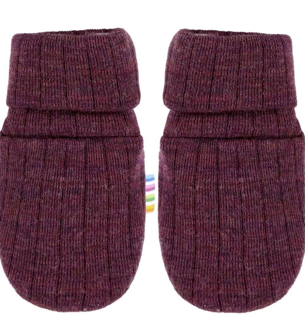 Joha Luffer - Uld - Rib - Blomme