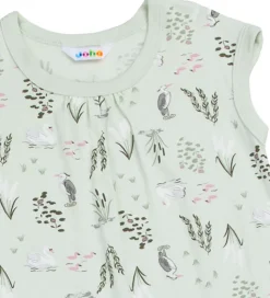 Joha Natkjole - Viskose/Bambus - Mynte m. Svaner