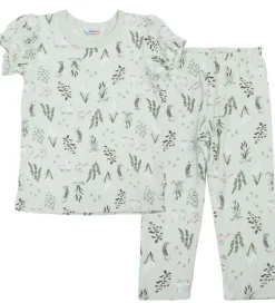 Joha Nattøj - 2-Delt - Viskose/Bambus - Mynte m. Svane