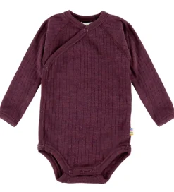 Joha Slå-om Body l/æ - Uld - Rib - Blomme