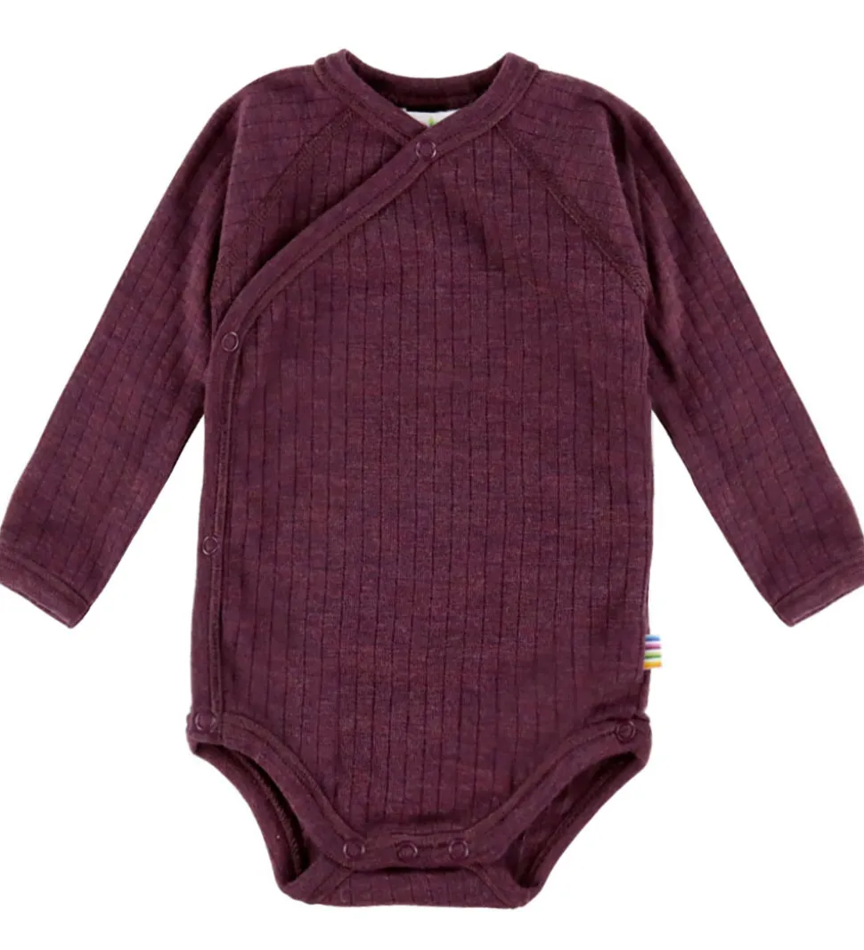 Joha Slå-om Body l/æ - Uld - Rib - Blomme