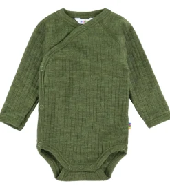 Joha Slå-om Body l/æ - Uld - Rib - Mørk Oliven