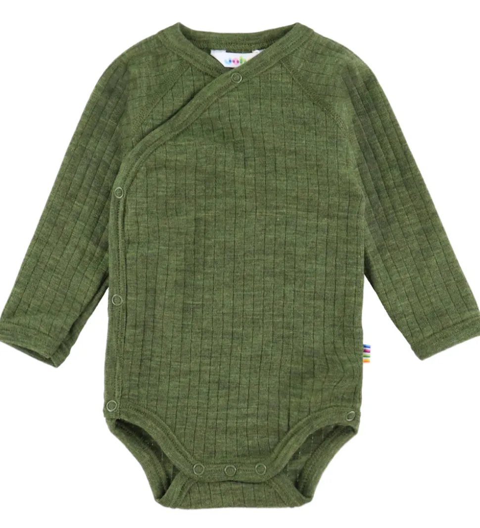 Joha Slå-om Body l/æ - Uld - Rib - Mørk Oliven