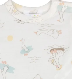 Joha Sommerdragt - Uld/Silke - Off White m. Print