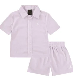 Jordan Shortssæt - Skjorte/Shorts - Frotté - Doll m. Logo