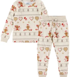 Jule-Sweaters Nattøj - 2-Delt - Christmas Cookie - Beige
