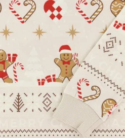 Jule-Sweaters Nattøj - 2-Delt - Christmas Cookie - Beige