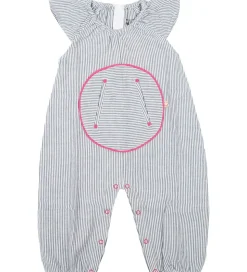 Katvig Sommerdragt - Blå/Hvid Stribet m. Pink