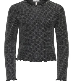 Kids Only Bluse - KogQueen - Black/Lurex Silver/Harlekin