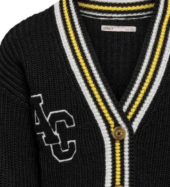 Kids Only Cardigan - Strik - KogFia - Black/w. Cloud d