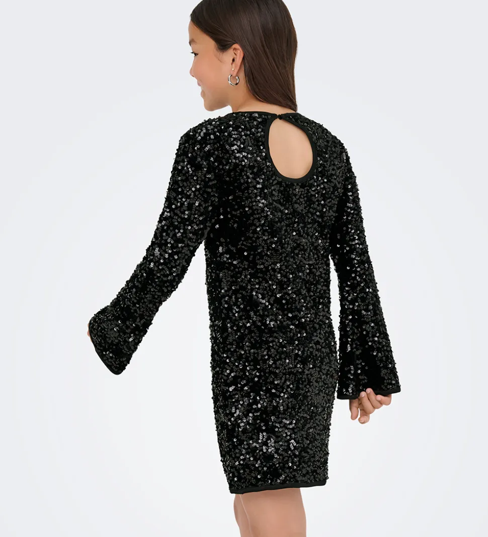 Kids Only Kjole - KogConfidence - Black m. Palietter