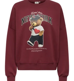 Kids Only Sweatshirt - KogLinda - Cabernet/New York Teddy