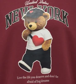 Kids Only Sweatshirt - KogLinda - Cabernet/New York Teddy