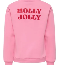 Kids Only Sweatshirt - KogZenja - Sachet Pink/Holly Jolly