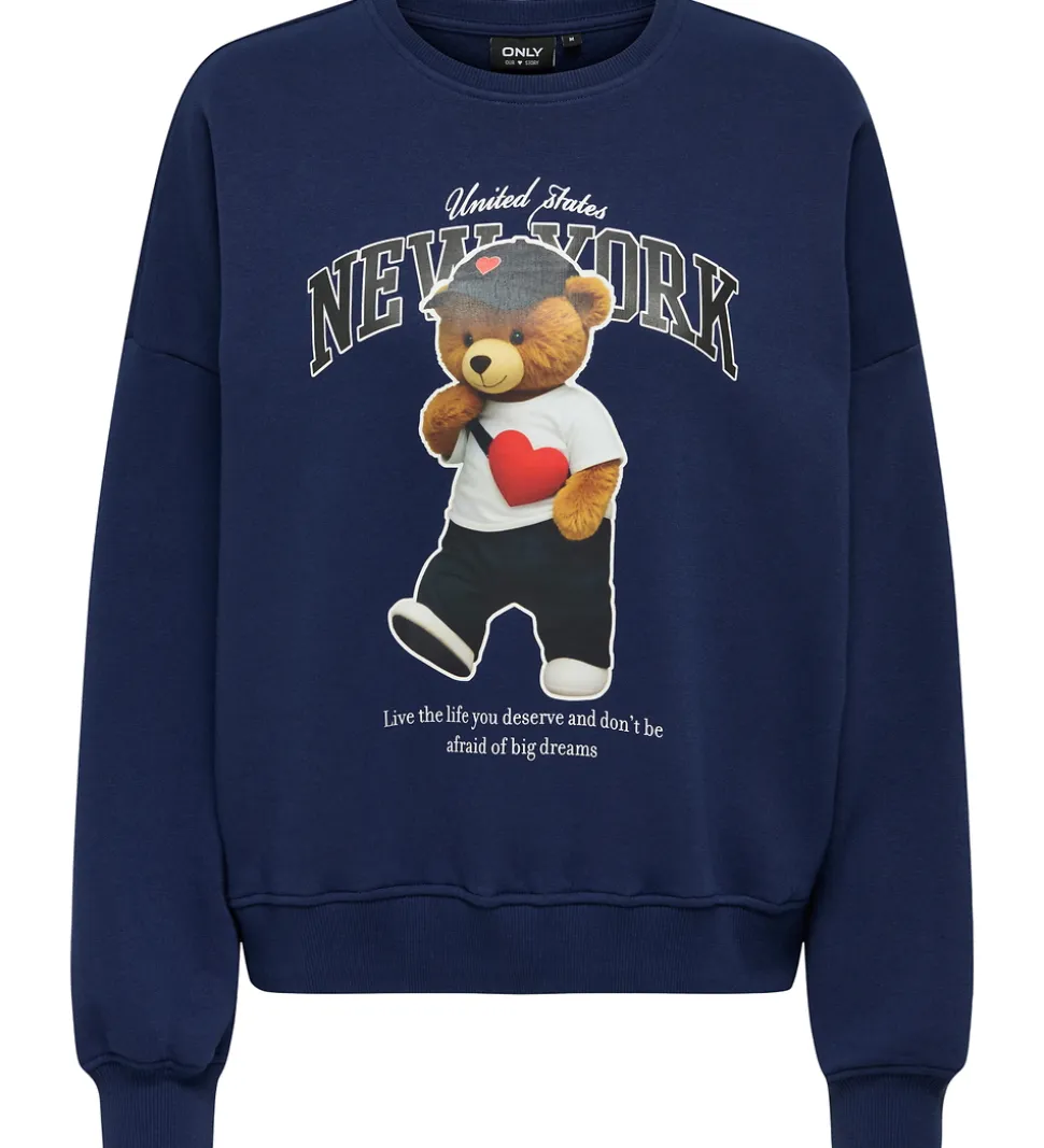 Kids Only Sweatshirt - KogLinda - Midnight Sail/New York Teddy