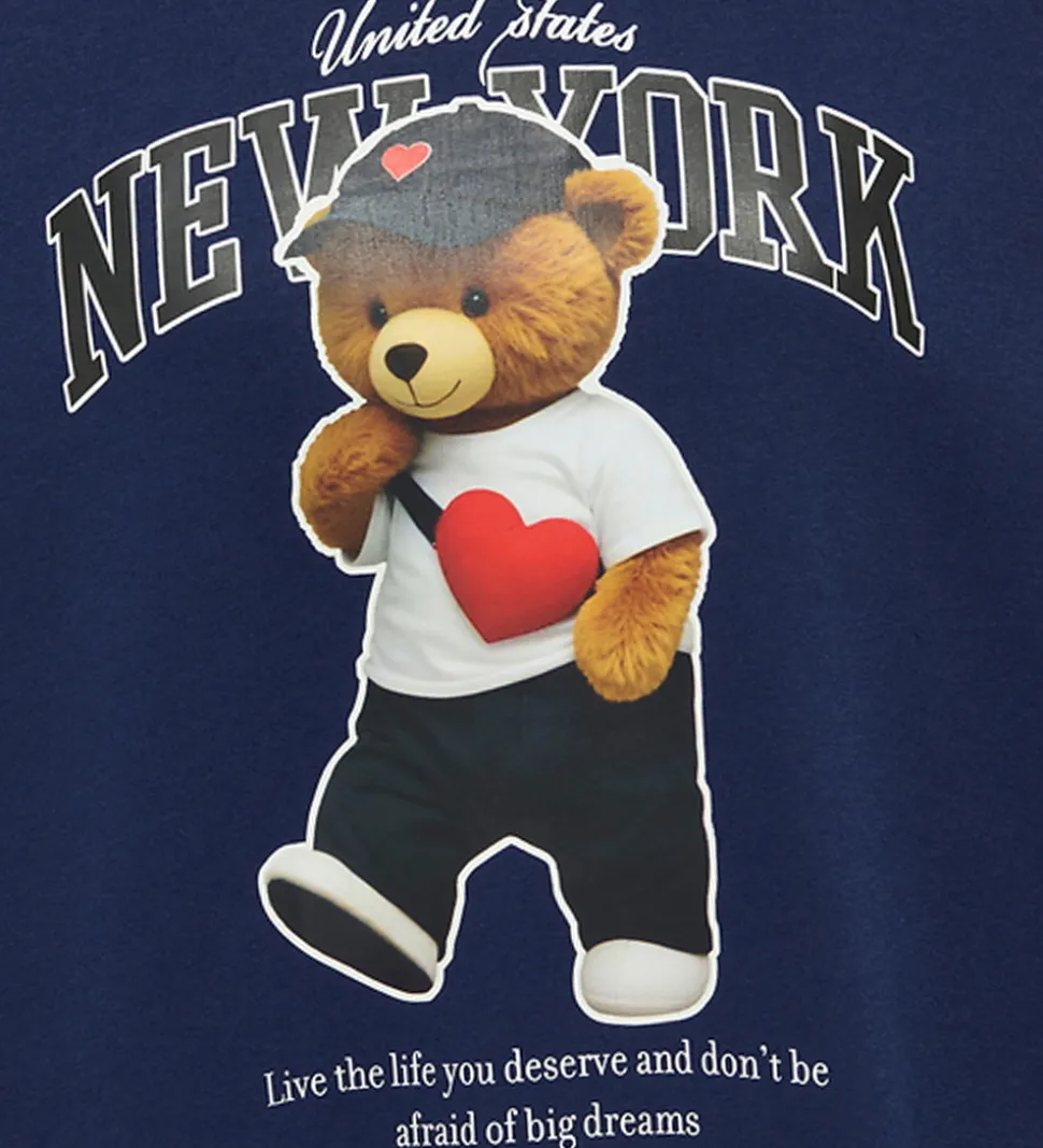 Kids Only Sweatshirt - KogLinda - Midnight Sail/New York Teddy