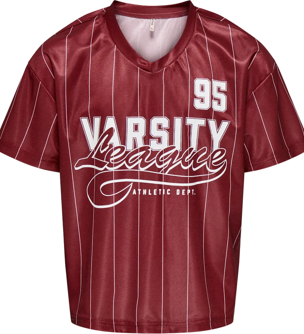 Kids Only T-shirt - Sporty - KogJuno - Cabernet/League