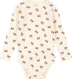 Konges Sløjd Body l/æ - Minnie - Bow Rouge m. Hulmønster