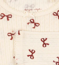 Konges Sløjd Body l/æ - Minnie - Bow Rouge m. Hulmønster