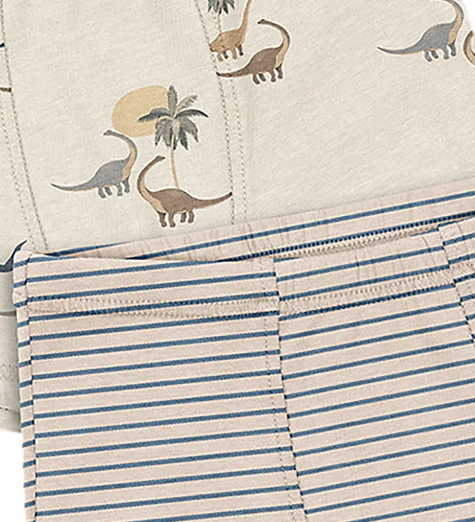 Konges Sløjd Boxershorts - 2-pak - Gots - Kubi/Stripe Bluie