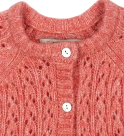 Konges Sløjd Cardigan - Uld- Strik - Isa - Pink m. Hulmønster