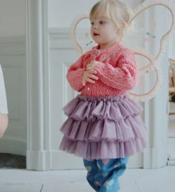 Konges Sløjd Cardigan - Uld- Strik - Isa - Pink m. Hulmønster