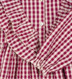 Konges Sløjd Kjole - Kim - Sangria/Butter Check