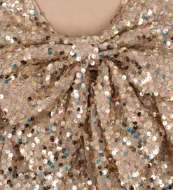 Konges Sløjd Kjole - Lila Sequins Bow - Gold Glitter